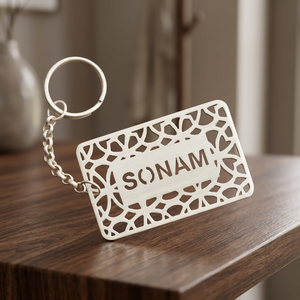 Fashion Brass Silver Plated Lightweight Waterproof Handmade Keychain - Product Image 2
