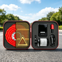 Kit de survie d'urgence tout-en-un pour voiture, étanche, avec batterie intégrée, kit de réparation de pneus, gonfleur, mastic anti-crevaison et avertisseur sonore