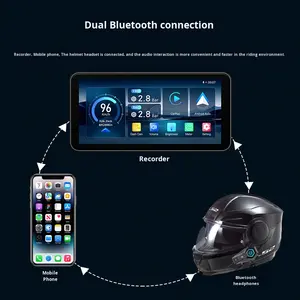 Haut-parleurs de casque de <span class=keywords><strong>moto</strong></span> à longue durée de vie de la batterie, microphone souple/rigide, IPX6, réponse automatique, contrôle de la musique, réduction du bruit, Hi-Fi pour voiture - Product Image 4