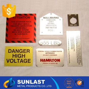 Étiquettes personnalisées en aluminium, plaque nominative pour machine métallique - Product Image 2