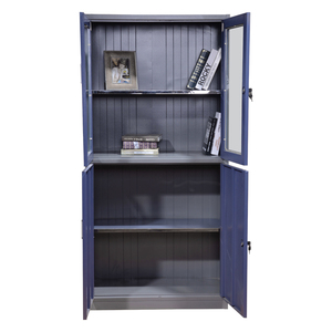 Tủ Kim Loại tủ tập tin với cửa kính và cơ chế khóa chìa khóa để lưu trữ kim loại an toàn - Product Image 5