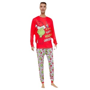 Conjunto de Pijamas de Natal Personalizado para Adultos e Crianças, 2 Peças, Conjunto de Pijamas do Grinch para Família - Product Image 5