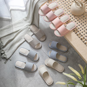 Pantofole di lino per le donne <span class=keywords><strong>in</strong></span> primavera e <span class=keywords><strong>in</strong></span> autunno antiscivolo e leggero a <span class=keywords><strong>casa</strong></span> cotone e lino pantofole estive per gli uomini - Product Image 6