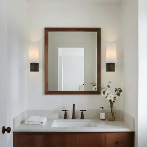 Applique murale intérieure ETL en bronze avec abat-jour en tissu pour chambre à coucher, hôtel, salle de bain - Product Image 6