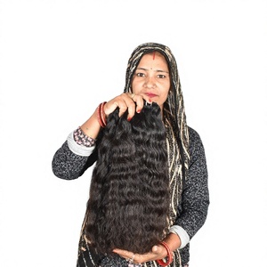 Vente en gros d'extensions de cheveux humains indiens vierges bruts aucun enchevêtrement paquets ondulés naturels de cheveux humains vietnamiens - Product Image 1