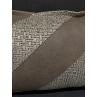 Coussin Chic Minimaliste en PU et Jacquard à Abstraction Géométrique pour Décoration de Chambre, Coussin Matelassé DIY Confortable Carré pour Canapé et Maison