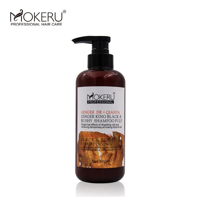 MOKERU zenzero 500ml shampoo cura dei capelli il Controllo del Petrolio Anti Forfora ginger Re Shampoo Con Il commercio all'ingrosso