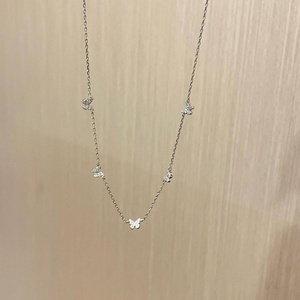 Su misura S925 in <span class=keywords><strong>argento</strong></span> Sterling Full Diamond collana a farfalla catena per clavicola da <span class=keywords><strong>donna</strong></span> elegante e Versatile lusso bel <span class=keywords><strong>girocollo</strong></span> - Product Image 5