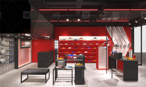 Hot personnalisé Sport vêtements présentoir à la mode au détail <span class=keywords><strong>Sneaker</strong></span> boutique meubles décoration à la mode Sport boutique Design d'intérieur - Product Image 6