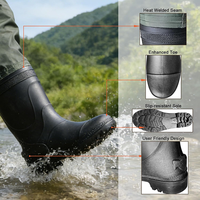 Cuissardes de pêche en nylon/PVC imperméables avec bottes en caoutchouc et bretelles réglables pour la pêche et la chasse, vente en gros, OEM/ODM