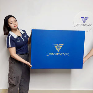 Boîte cadeau magnétique pliable de luxe avec logo personnalisé impression couleur surdimensionnée grande taille Jumbo en <span class=keywords><strong>carton</strong></span> de couleur bleue - Product Image 4