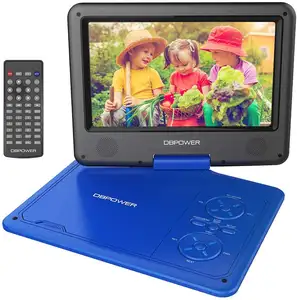 DBPOWER 9.5 ''Lettore DVD Portatile con Batteria Ricaricabile, Schermo Girevole, Supporta SD Card e USB, caricabatteria Da auto