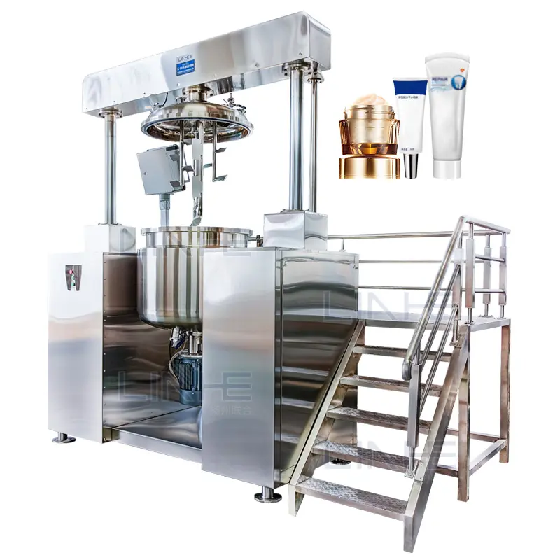 Hoge Shear Vacuüm Tandpasta Cosmetische Crème Lotion Zalf Homogenisator Emulgator Productie Machine Mixer