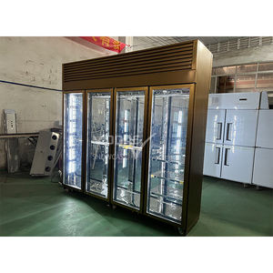 Commercial Hotel Custom Electroplated Bronze Stainless Steel Constant Temperature Wine <b>Cabinet</b> Cellar - Product Image 1