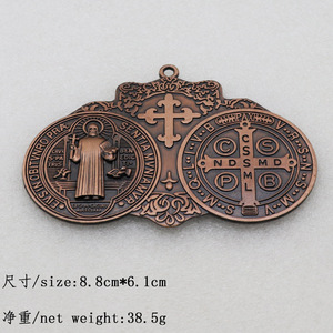 Regalos de Medalla de San <span class=keywords><strong>Benito</strong></span> para Católicos Amuleto de Protección Llave de San <span class=keywords><strong>Benito</strong></span> 8.8*6.1cm Dijes Grandes de San <span class=keywords><strong>Benito</strong></span> - Product Image 4
