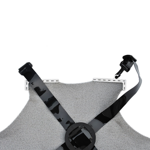 Protège-bras en maille de boucher en acier inoxydable 316L résistant aux coupures, réglables pour la transformation de la viande et la sécurité alimentaire - Product Image 4