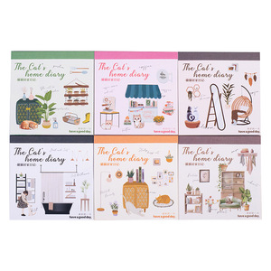 10 pièces/paquet maison aménagement paysager autocollant livre PET <span class=keywords><strong>chat</strong></span> maison <span class=keywords><strong>journal</strong></span> série - Product Image 5