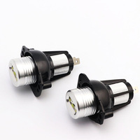 Feux de croisement LED décoratifs pour voiture, 10W haute puissance, 6500K, 12V, feux de brouillard LED Angel Eyes, compatibles avec E90/E91