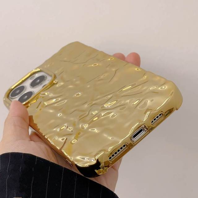 Fashion Luxury Electroplate Gold TPU Ins Style Shockproof Phone Case for 12 Pro Max/11/XR/XS MAX/14/13/12/11/7 Plus