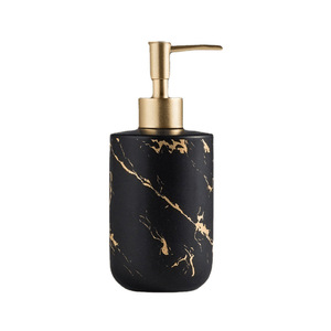 Distributeur de savon liquide en céramique minimaliste, pompe manuelle, bouteille rechargeable pour salle de bain et bureau - Product Image 5