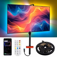 Kit d'éclairage USB/TV, bande LED à changement de couleur synchronisée avec la musique, 5 mètres, DC5V, télécommande, certifié CE/EMC, RGBIC