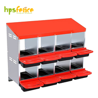 HPSFENCE Boîte de nidification pour poules de couleur personnalisée, ensemble de 8 nids, 108x52x79cm, en acier galvanisé et plastique, pour la ponte des poules pondeuses