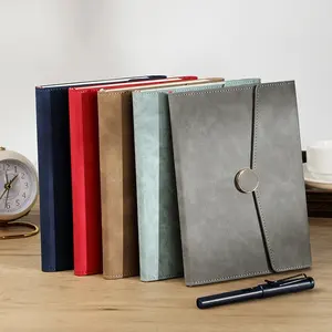 2023 Stationery Diary Notebook Gift Set Business Office Pu Leather Magnetic A5 Journal Note Book for Promotional Gifts Custom