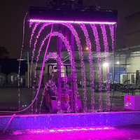 Fontaine musicale numérique de luxe extérieure DEWY de haute qualité, rideau d'eau numérique commercial en métal, taille personnalisée, conception gratuite, décoration