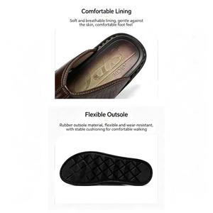Sandalias y <span class=keywords><strong>Chanclas</strong></span> <span class=keywords><strong>de</strong></span> <span class=keywords><strong>Hombre</strong></span> con Costuras Vintage, Estilo Casual para Exteriores - Product Image 5