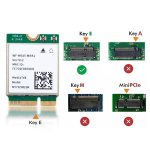 Adaptateur Wi-Fi 7 M.2 BE5400 BT5.3 MT7925, module réseau Wi-Fi 5400 Mbps pour Windows 10/11, carte Wi-Fi 7 M.2 - Product Image 2