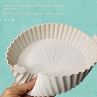 Revêtements en silicone réutilisables pour friteuse à air, moules de cuisson ronds pour friteuse à air, outils de cuisine, plateau de cuisson, accessoires pour friteuse à air