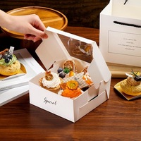 Boîtes à dessert pour le thé de l'après-midi personnalisées en carton recyclé avec laminage brillant mat et gaufrage pour l'emballage alimentaire