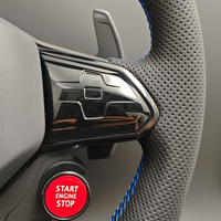Volant en fibre de carbone avec bouton de démarrage pour Volkswagen VW Golf R 6 7 8 MK8 MK5 MK6 MK7 Polo GTI Passat B7 B8 Jetta Amarok
