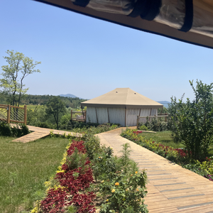 <span class=keywords><strong>JLW</strong></span> Camping extérieur personnaliser imperméable au feu coupe-vent Safari tente de luxe toile Glamping taille Standard pour - Product Image 3