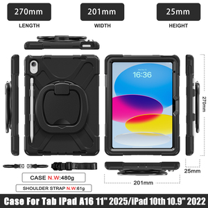 เคสฝาหลังซิลิโคนแบบหมุนได้สำหรับ <span class=keywords><strong>iPad</strong></span> <span class=keywords><strong>Pro</strong></span> <span class=keywords><strong>11</strong></span> M4 A2836 A3357 M5 10th 11TH A16 A3354 Air 4 5 <span class=keywords><strong>11</strong></span> 10.9เคสมีสายคล้องไหล่ - Product Image 5