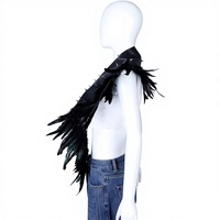 Nouvelle cape en plumes douce et confortable, clous, châle gothique luxueux, cosplay, soirée, mariage, accessoires de costume