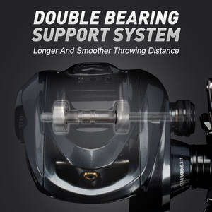 Carrete de Pesca de Alta Calidad TEASER <span class=keywords><strong>SOUTHPAW</strong></span> 2023, 10+1BB, Relación 6.3:1, Carrete de Baitcasting para Pesca en Agua Salada, Mango Potente - Product Image 5