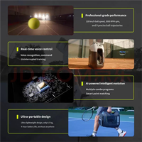 Nueva Llegada: Máquina de Tenis Portátil Tenniix con IA Basada en Visión, Robot de Entrenamiento para Lanzamiento y Disparo de Pelotas de Tenis