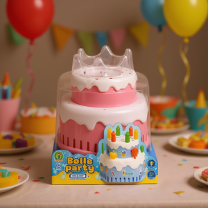 Pastel de fiesta Bolle con luces y sonidos 17x15x14 cm para niños, juguete de cumpleaños - Product Image 1