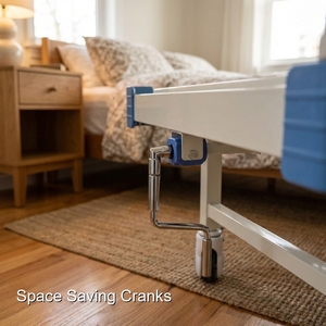Cama Médica Plegable Keling para Cuidado en el Hogar y <span class=keywords><strong>Hospital</strong></span>, con Colchón y Soporte para Suero, para Asistencia <span class=keywords><strong>de</strong></span> Enfermería a Personas Mayores - Product Image 6