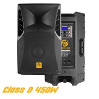 VOICELAB PXD15-DM450A Enceintes actives 2 voies pleine gamme 15 pouces avec amplificateur numérique de classe D 450W pour usage intérieur/extérieur