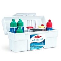 Kit de test d'eau de piscine 4-en-1, outil de test d'eau multi-paramètres portable pour piscines et spas