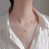 Collier Planète FY-0433 pour Femme en Argent Sterling S925 avec Pendentif Zircon Personnalisé Tendance et Polyvalent