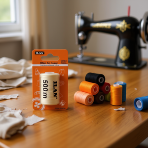 Filo da cucito Ilan 500m, rocchetti colorati per macchine da cucire e cucito a mano - Product Image 3