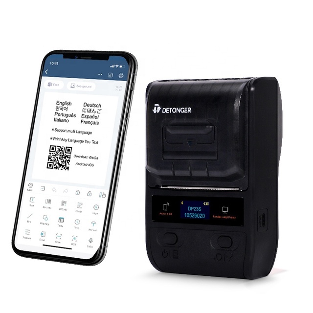 Detonger 20-57mm DP23S DP230S Department Store Shelf Price Label Printer Machine Portable Barcode Printer