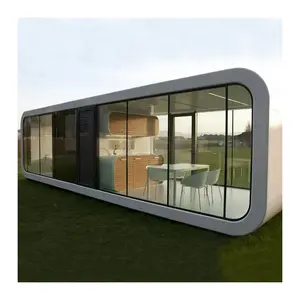 20 Fuß 40 Fuß im Freien modernes beliebtes fertighaus winziges Haus mobiles Arbeitshotel Büro Pod Apfelkabine