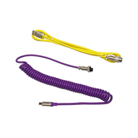 Kabel Data Paracord Gaming USB Tipe-c, Kabel Data Kepang Paracord Ungu/Kuning/Biru/Merah Muda