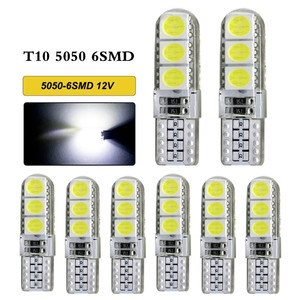 Luz LED T10 5050 6SMD para Auto, Bombilla de Silicona W5W, Luz de Matrícula, Luz de Lectura - Product Image 1