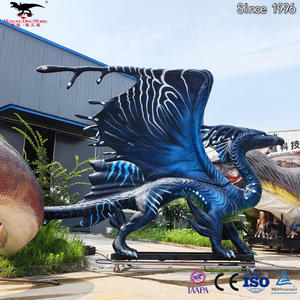 Dragon volant grandeur nature en mousse métal haute densité intérieur/extérieur parc d'aventure centre commercial parc sportif d'aéroport - Product Image 4