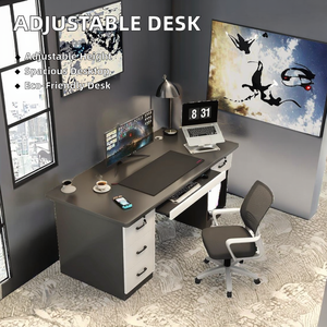 Bàn máy tính có thể điều chỉnh hiện đại với ngăn kéo Máy tính để bàn lớn nội thất văn phòng tại nhà để học viết - Product Image 4